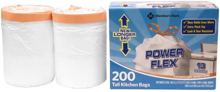 Power Flex 13 Gallon Fresh Scent Recycled Drawstring Kitchen Bags