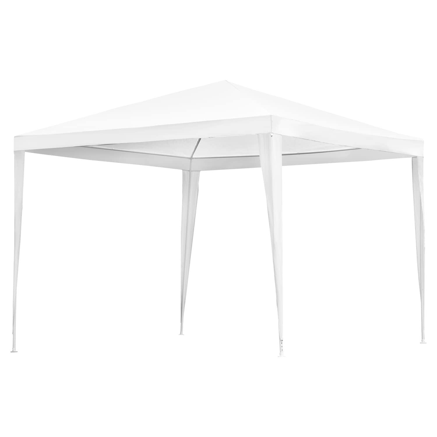 XF XINFENG 10'x10' Outdoor Wedding Party Canopy Tent, Camping Shelter Waterproof Outdoor Party Tent White Patio Gazebo Canopy Tents for BBQ Pavilion Canopy Cater Events