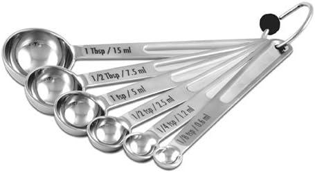 Stainless Steel 6-Piece Metric Measuring Spoon Set