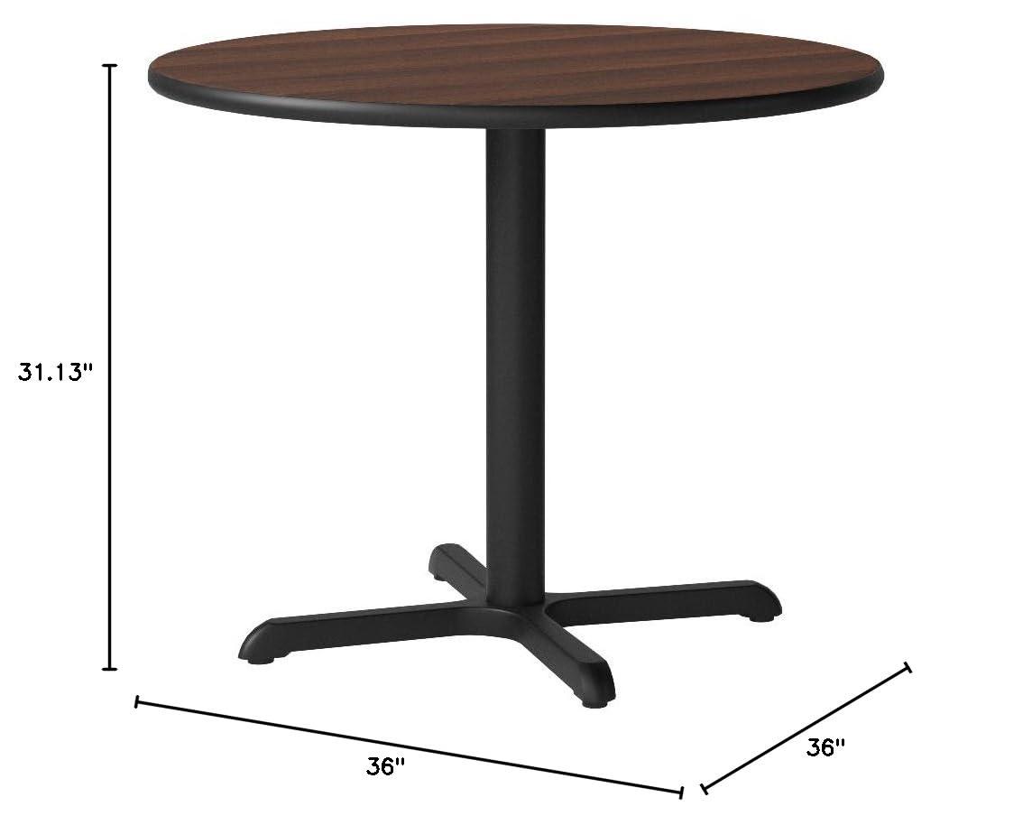 Flash Furniture Carrus Round Laminate Table Top with Height Table Base