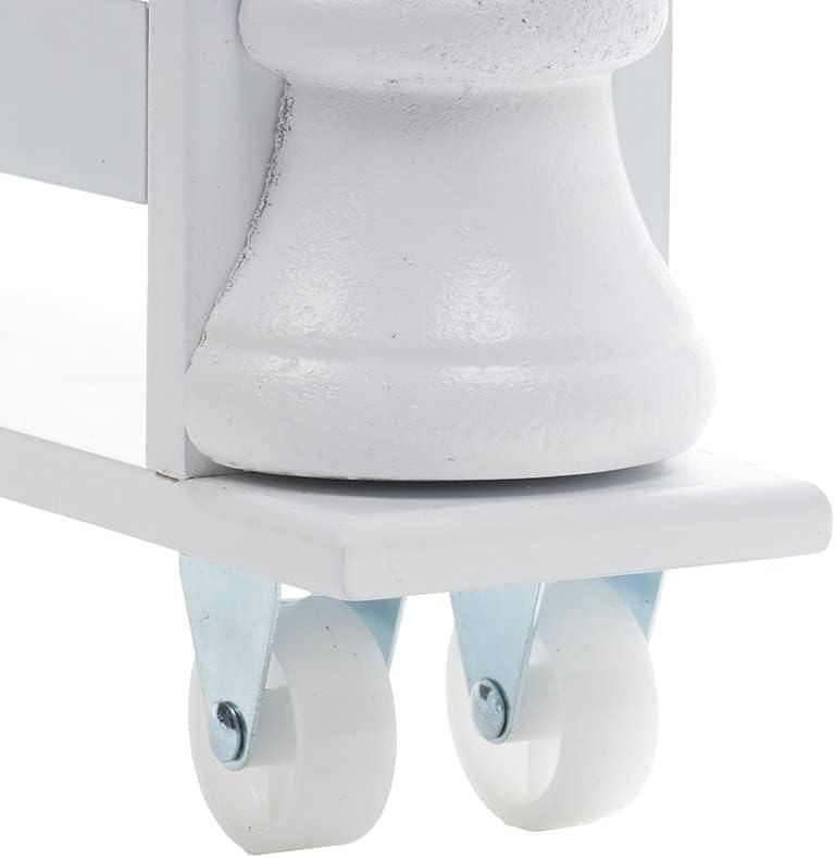 The Lakeside Collection Slim Rolling Can and Spice Racks - White