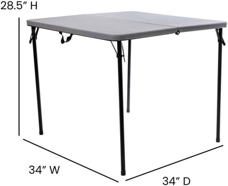 Noah 2.83' Square Plastic Folding Event Table with Carrying Handle by Flash Furniture