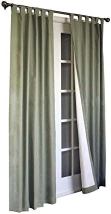 Commonwealth Thermalogic Weather Insulated Cotton Fabric Tab Panels Pair - 40x84" - Sage