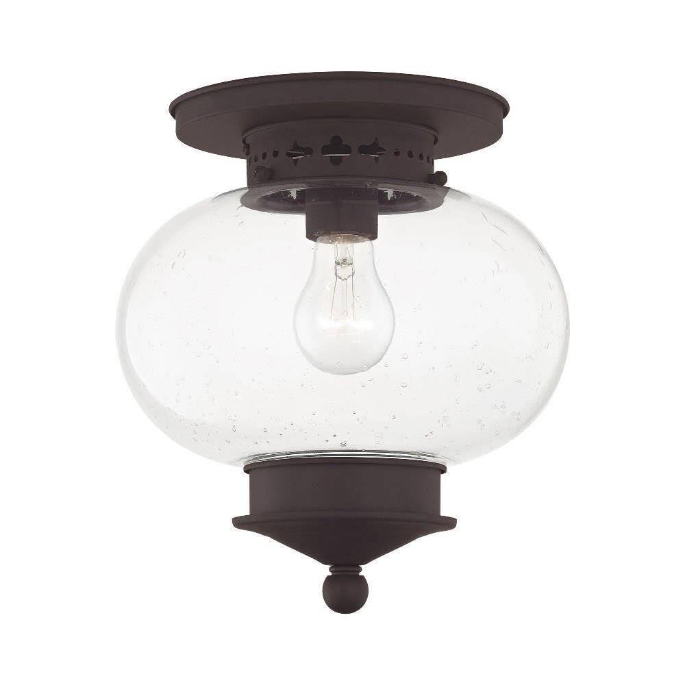 Livex Lighting Harbor 1 - Light Flush Mount in  Bronze