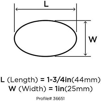 Glacio 1 3/4" Length Oval Knob