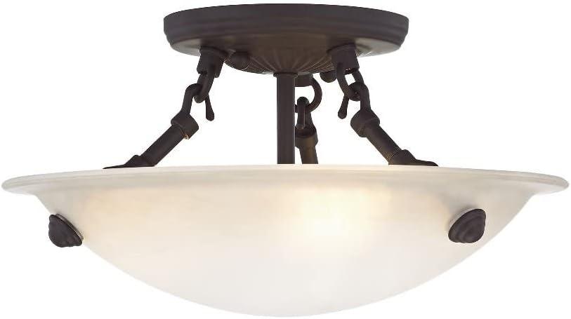 Livex Lighting - Oasis - 3 Light Semi-Flush Mount in Contemporary Style - 12