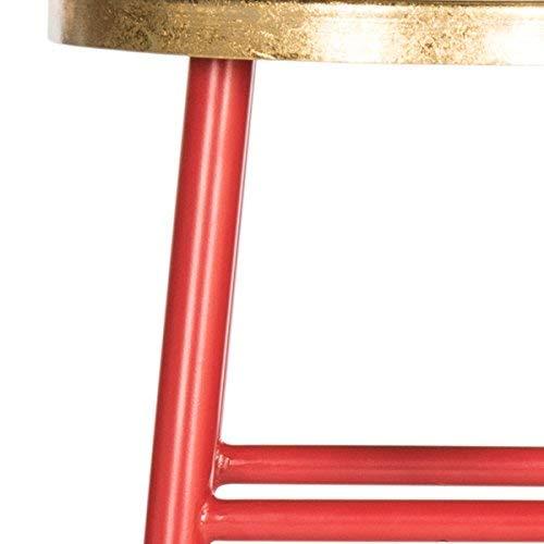 Emery Dipped Gold Leaf Bar Stool - FOX3230 - Red/Gold - Safavieh Couture
