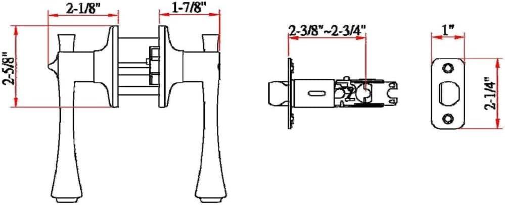 Design House Ironwood Privacy Universal Interior Bed and Bath Door Lever, Satin Nickel