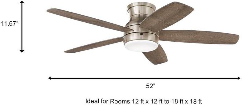 Home Decorators Collection Ashby Park 52 in. Integrated LED Brushed Nickel Ceiling Fan with Light Kit and Remote Control Color Changing Technology