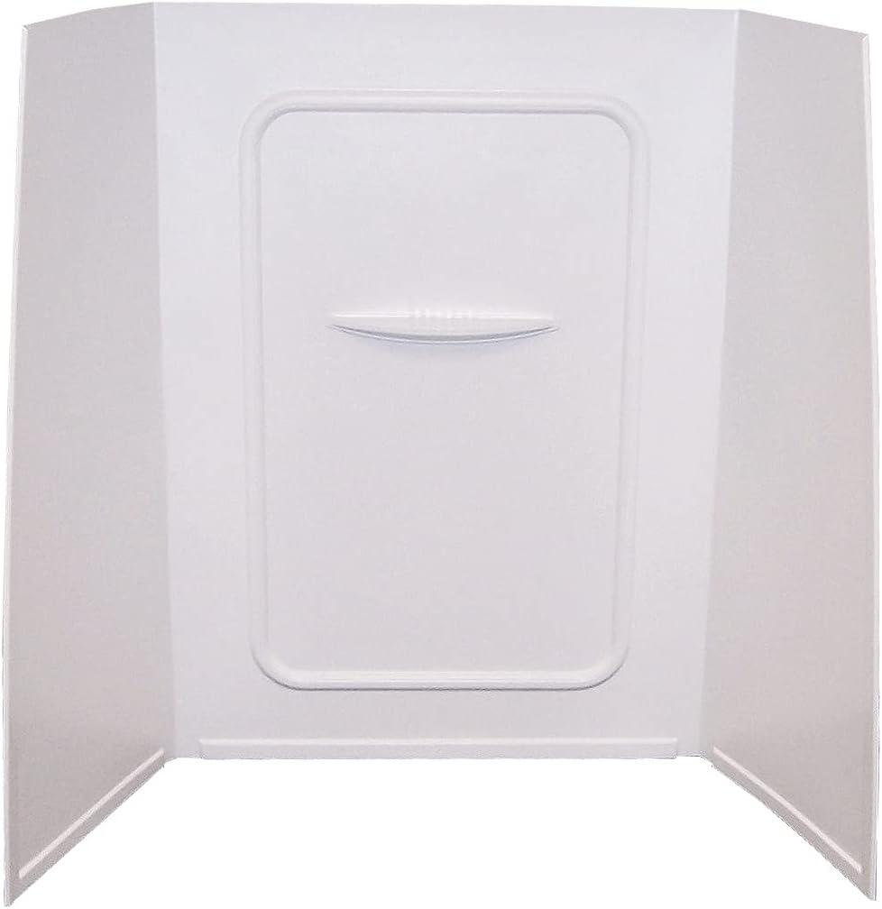 White Smooth Surface 24" x 36" x 59" Bathtub Surround