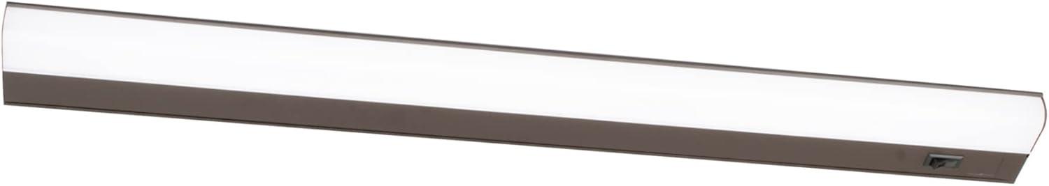 White Metal LED Undercabinet Light with Polycarbonate Diffuser