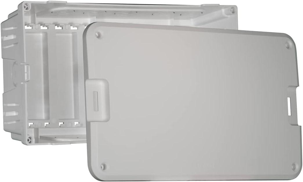 8-Inch Glossy White Plastic Network Module Enclosure with Cover