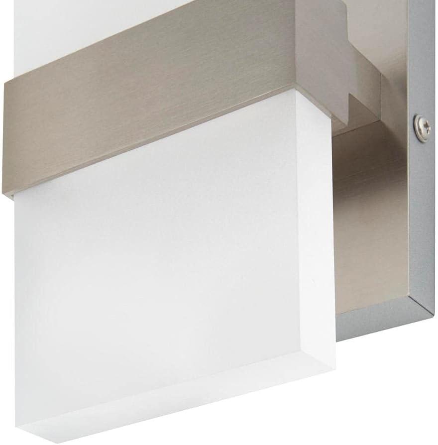 Brushed Nickel Frosted Acrylic 2-Light LED Sconce