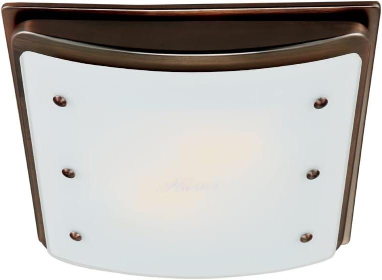 Hunter Ellipse 100 CFM Bathroom Exhaust Fan - Hunter Ceiling Fan with Light and Night Light – Bronze
