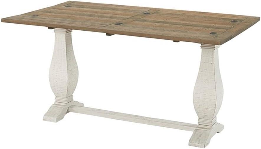 Martin Svensson Home Napa Solid Wood Flip Top Sofa Table White Stain and Natural