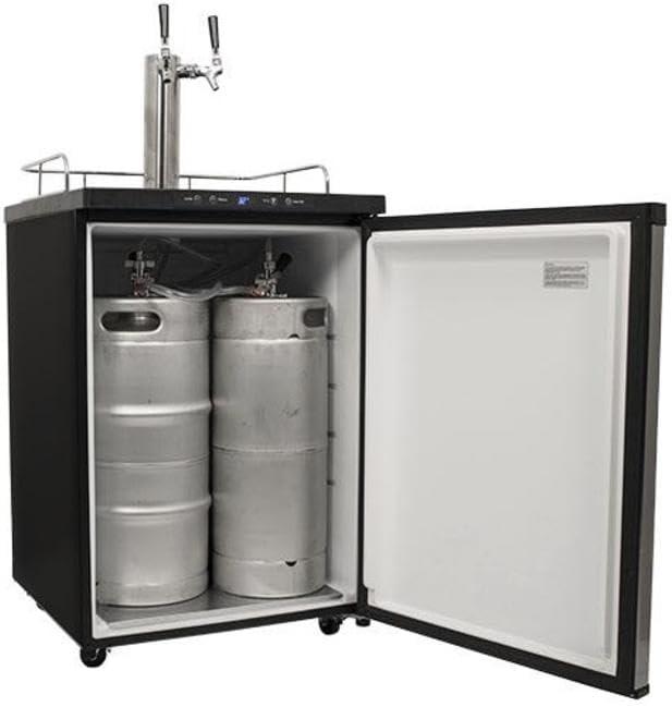 EdgeStar EdgeStar 5.6 Cubic Feet Dual Tap Freestanding Kegerator with Adjustable Temperature