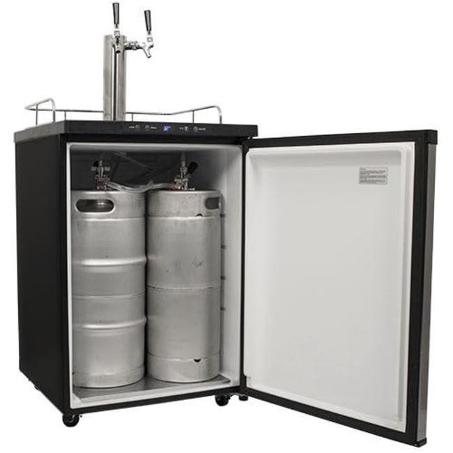 EdgeStar EdgeStar 5.6 Cubic Feet Dual Tap Freestanding Kegerator with Adjustable Temperature
