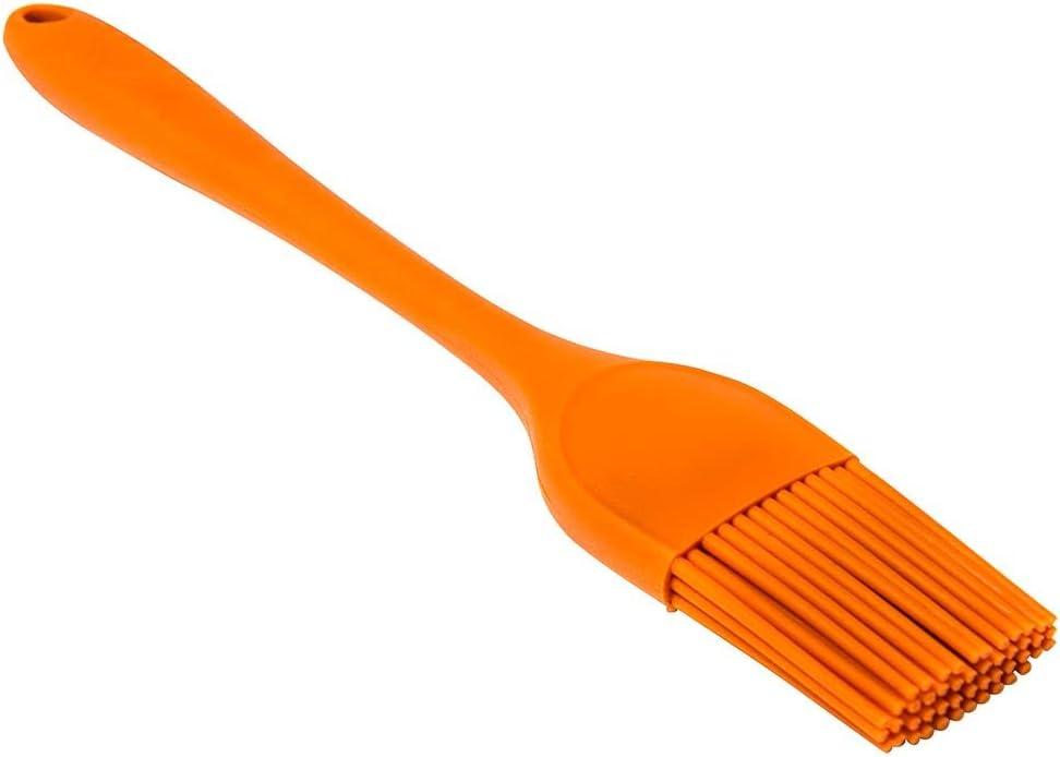 Orange Heat-Resistant Silicone Basting Brush