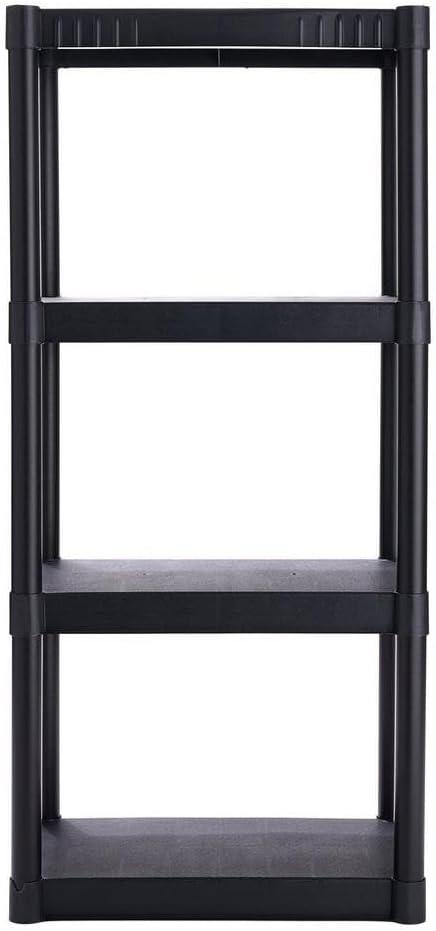 Plano 4-Shelf Standard Duty Plastic Storage Shelves, 48” x 21” x 14”, 200lb Capacity