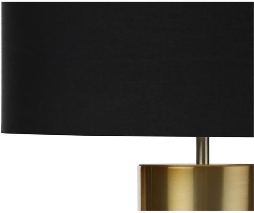 Monarch Specialties Lighting 25inchH Table Lamp Black Concrete Black Shade Contemporary