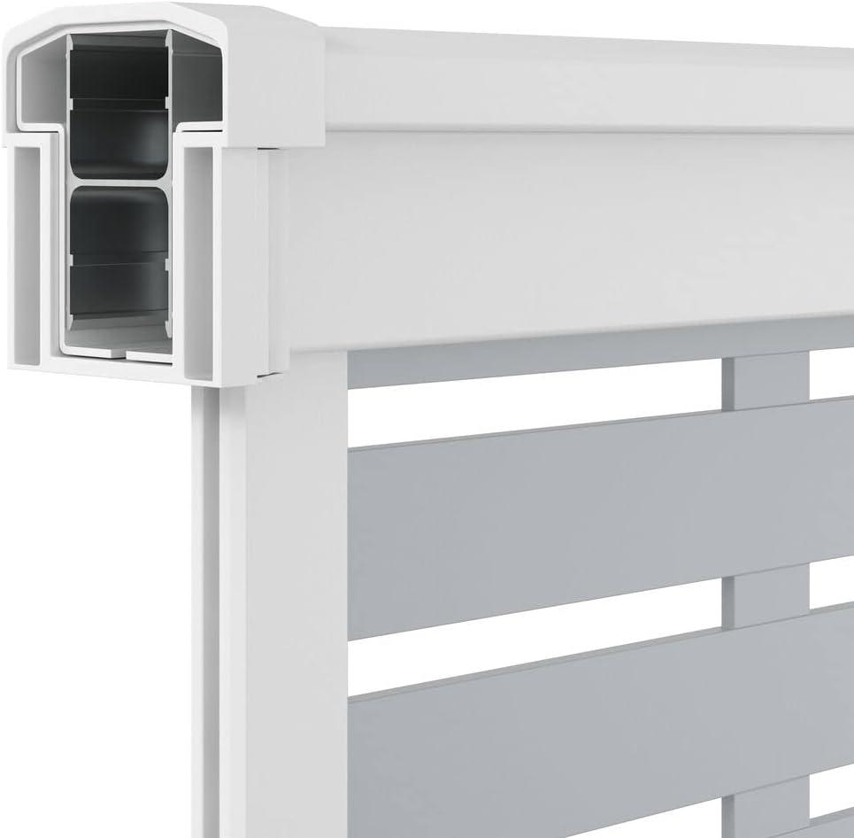Barrette Outdoor Living 6 ft. W x 36 in. H T-Top Vinyl Rail for Decorative Screen Panel Infill
