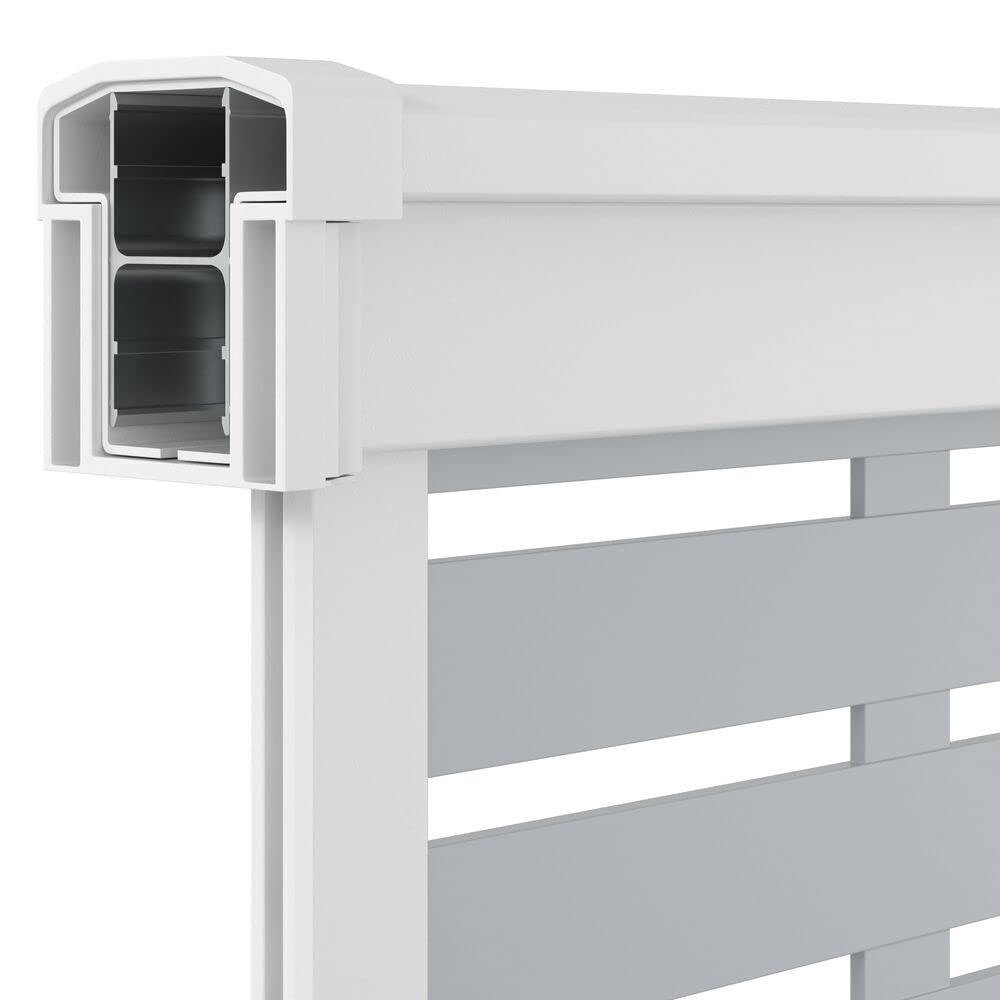 Barrette Outdoor Living 6 ft. W x 36 in. H T-Top Vinyl Rail for Decorative Screen Panel Infill