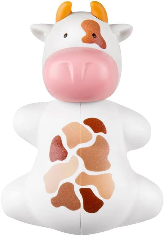 Flipper Fun Animal Cow Toothbrush Cover – Kids Toothbrush Holder with Cover – Toothbrush Holders for Bathrooms - Suction Cup Toothbrush Holder