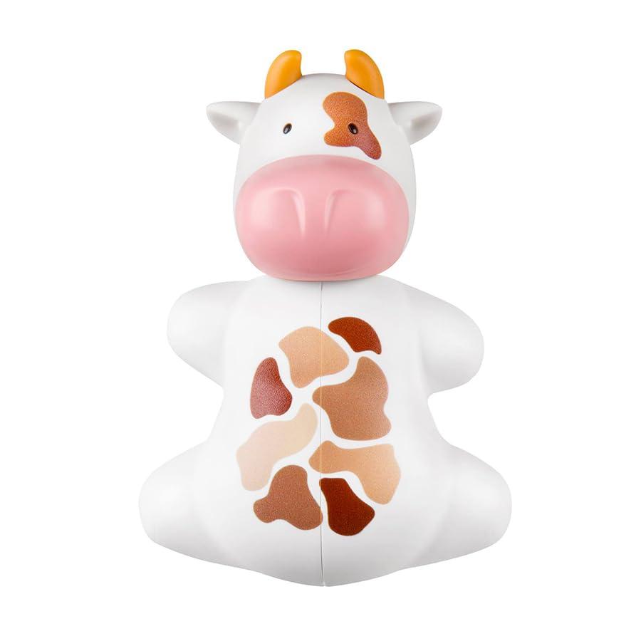 Flipper Fun Animal Cow Toothbrush Cover – Kids Toothbrush Holder with Cover – Toothbrush Holders for Bathrooms - Suction Cup Toothbrush Holder