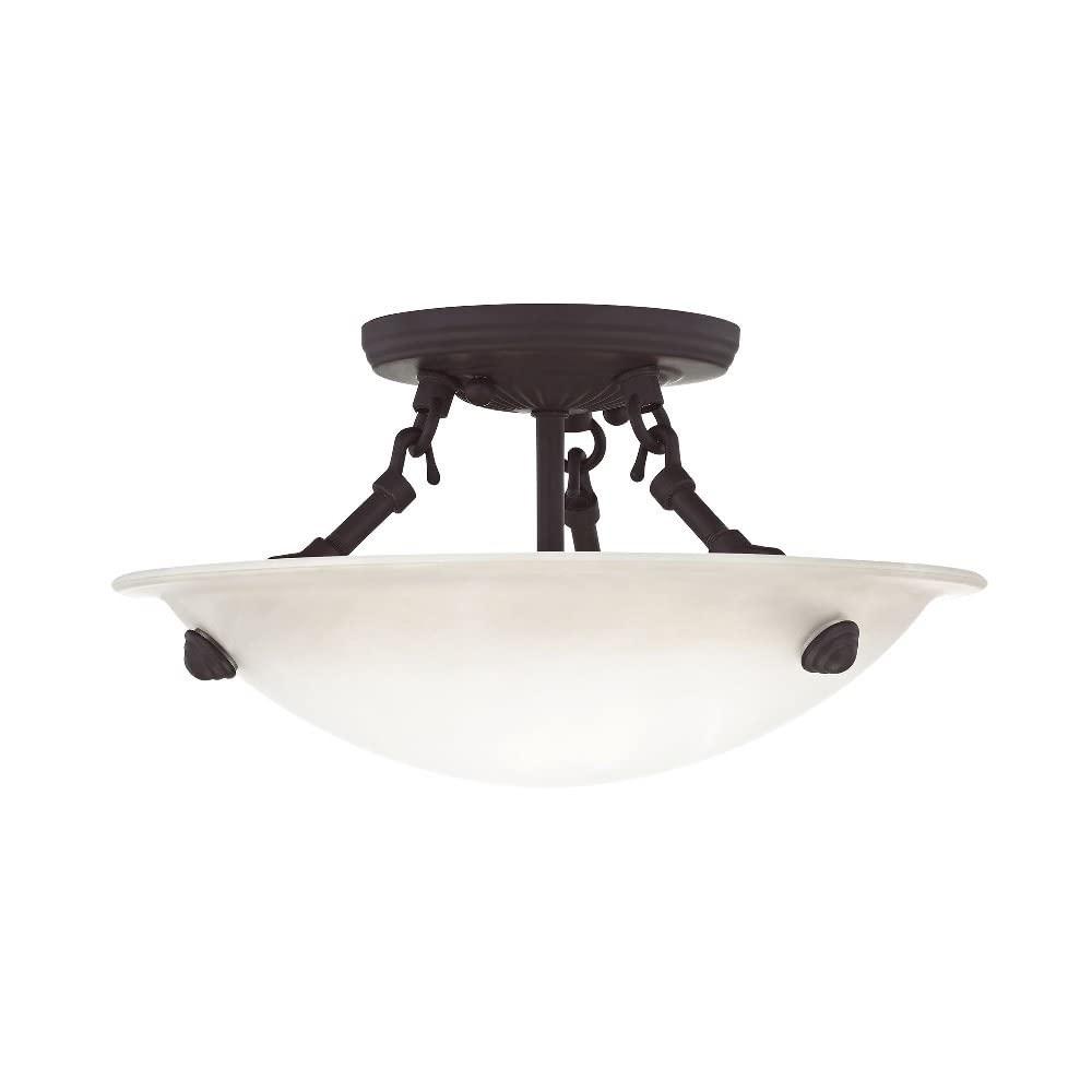 Livex Lighting Oasis 3 - Light Semi-Flush Mount in  Bronze