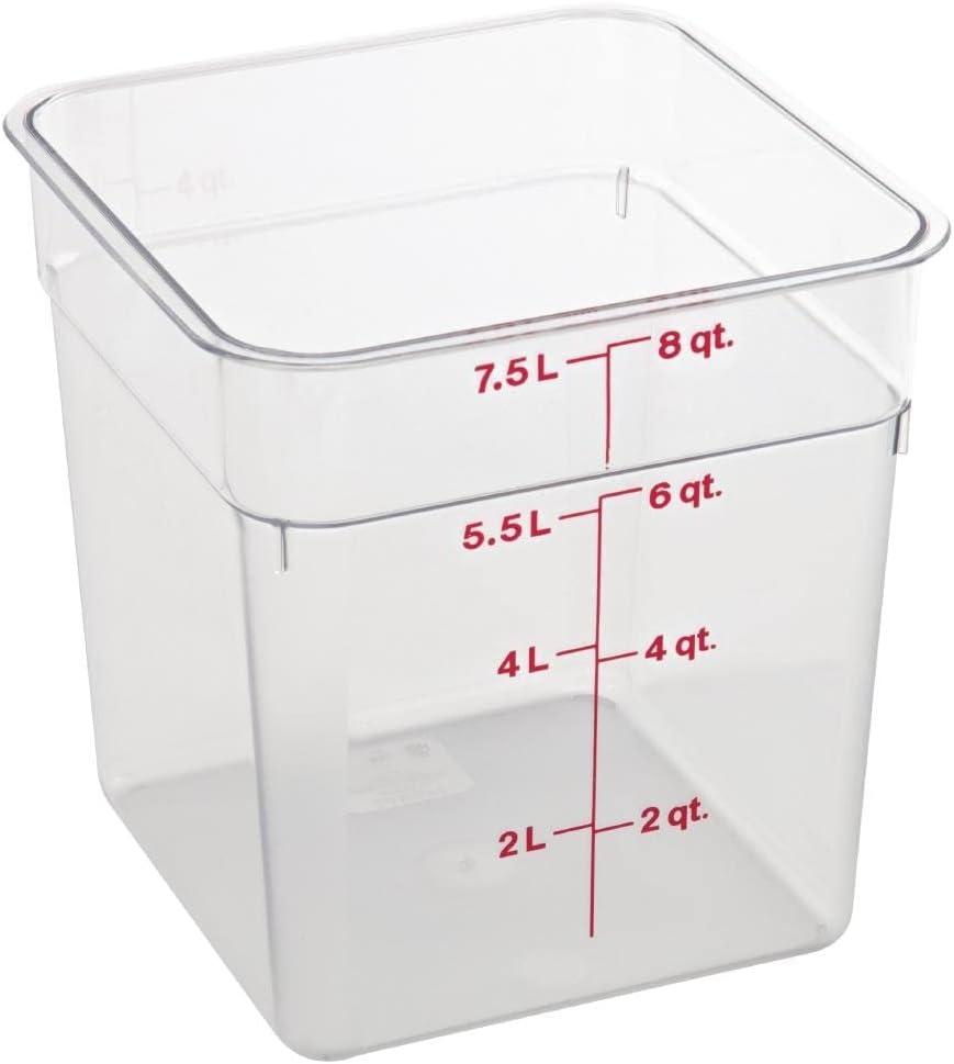 Cambro Clear 8QT Square Food Container 8SFSCW135