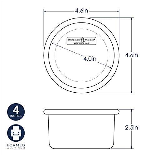 4-Inch Round Non-Stick Aluminum Cake Pan