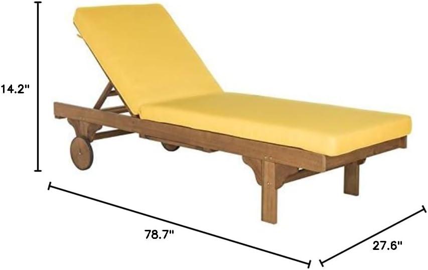 Newport Lounge Chair - Outdoor - PAT7022 - Natural/Yellow -Safavieh