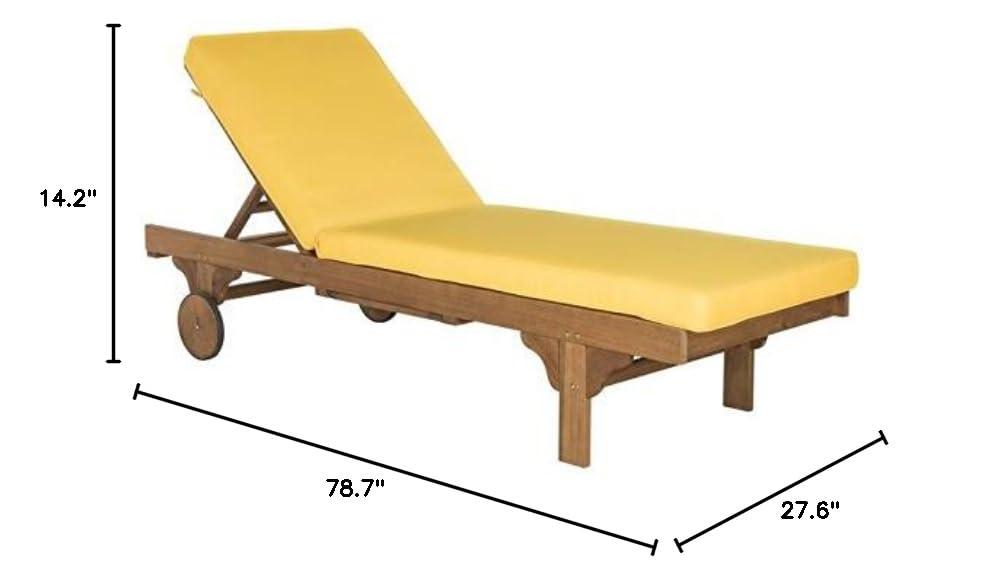 Newport Lounge Chair - Outdoor - PAT7022 - Natural/Yellow -Safavieh