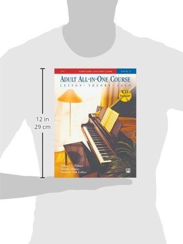Alfred's Basic Adult All-in-One Course, Bk 2: Lesson * Theory * Solo, Book  CD