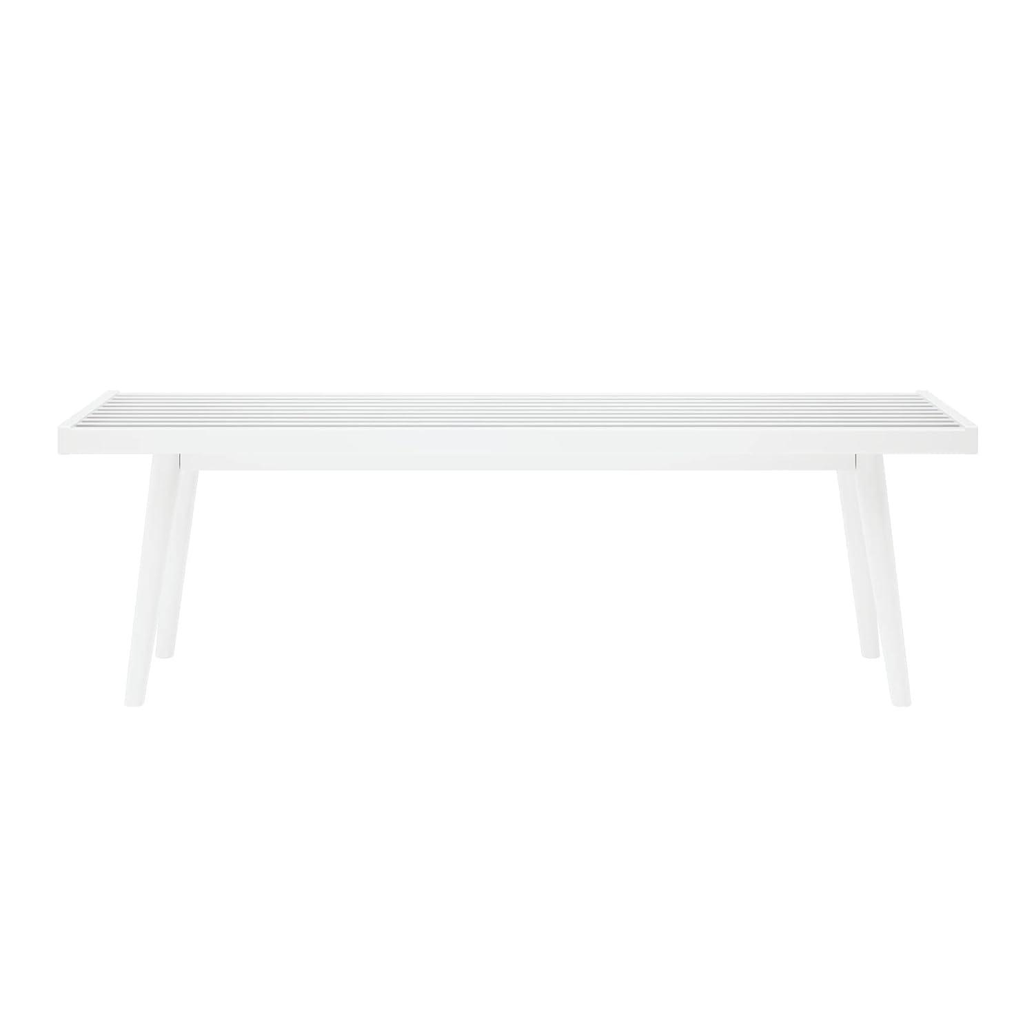 Plank+Beam Entryway Bench, Solid Wood End of Bed Bench for Bedroom, Hallway, Porch, 56.25”