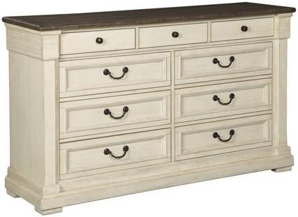 Bolanburg Dresser Antique White: 9-Drawer Storage, No Assembly - Signature Design by Ashley
