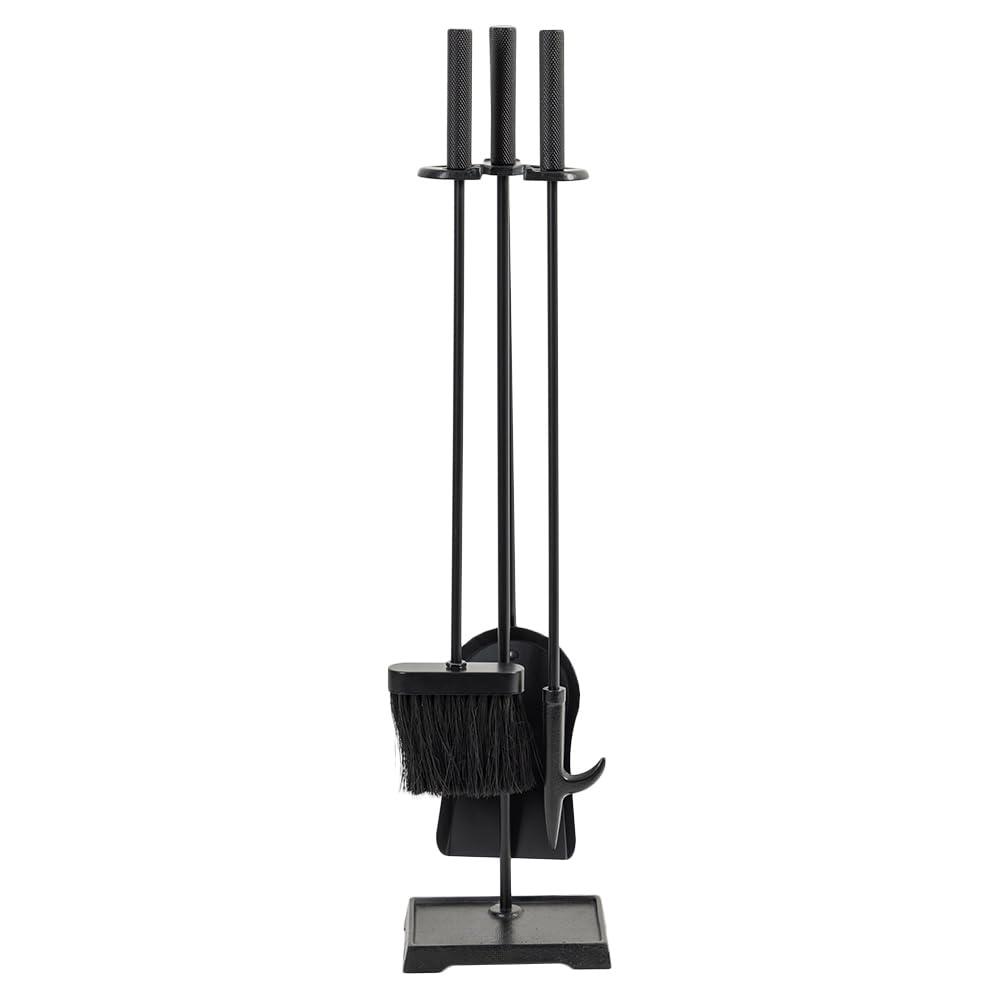 Modern Ember Modern Ember Harper Fireplace Tool Set - Includes Brush, Shovel, Fire Poker and Stand - Steel