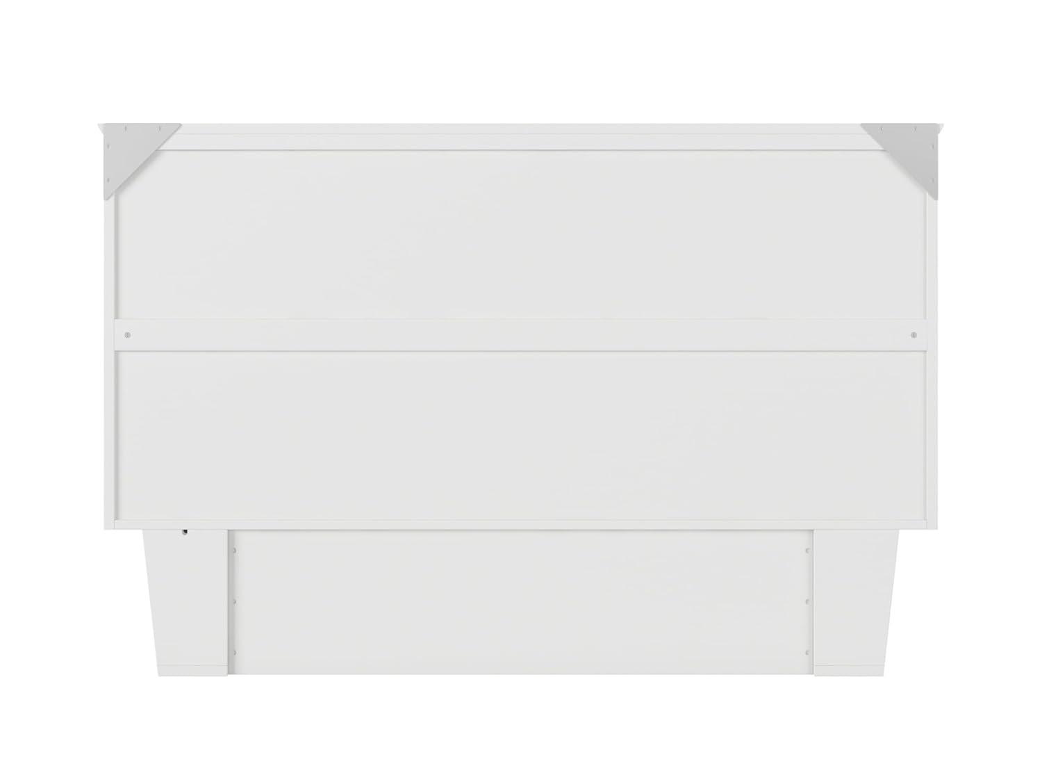 Queen Nantucket Murphy Bed Chest USB Turbo Charger White - AFI