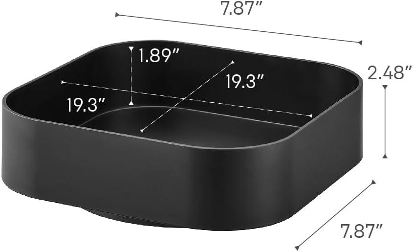 Yamazaki Home Yamazaki Home Rotating Storage Tray, ABS Plastic, Holds 8.8 Lbs