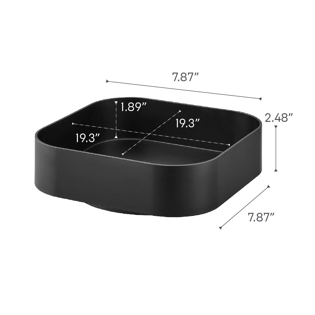 Yamazaki Home Yamazaki Home Rotating Storage Tray, ABS Plastic, Holds 8.8 Lbs