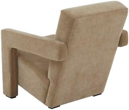 Safavieh  Couture Taylor Modern Velvet Accent Chair - 27 in. W x 35 in. D x 30 in. H Light Brown