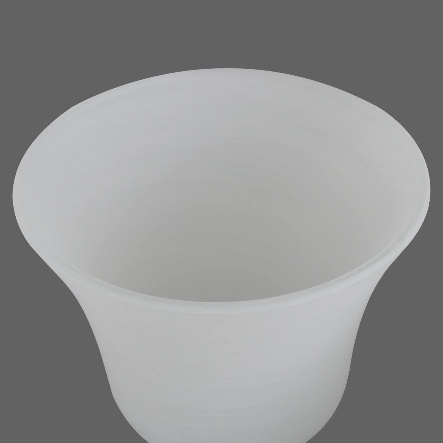 2 Pack White Frosted Spiral Textured Glass Lamp Shades, Bell Shaped Light Fixture Replacement Globe or Cover with 2-1/8-Inch Fitter for Ceiling Fan Light Chandelier Wall Sconce G0075