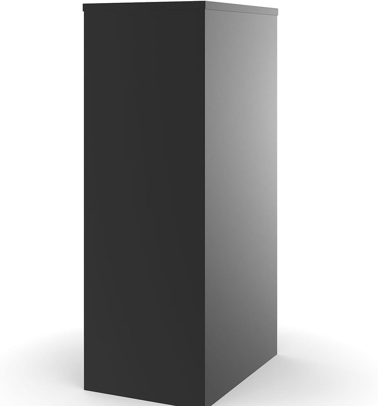 Black Metal 4-Drawer Lockable Vertical Filing Cabinet