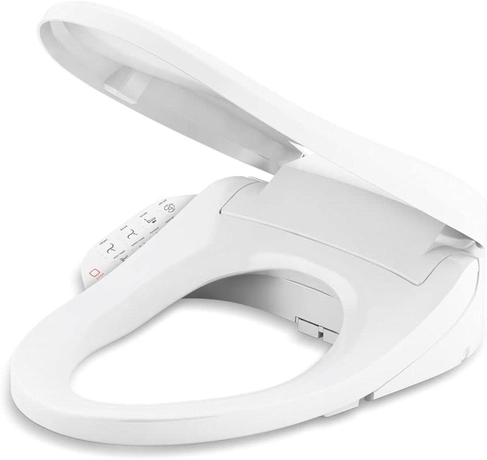 PureWash E590 Elongated Bidet Toilet Seat, Heated Bidet for Existing Toilet, Nightlight