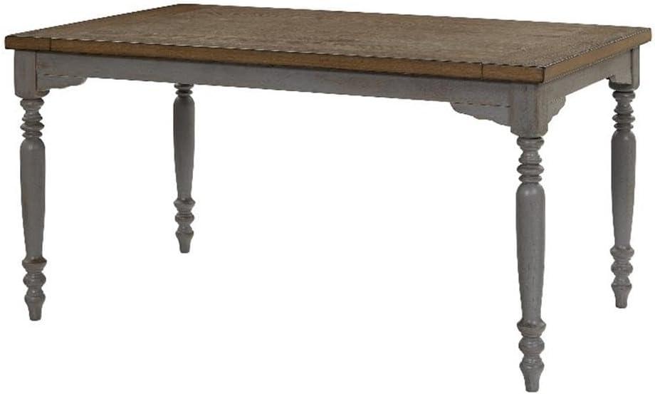 Progressive Furniture Midori Transitional Wood Dining Table in Oak/Brushed Gray