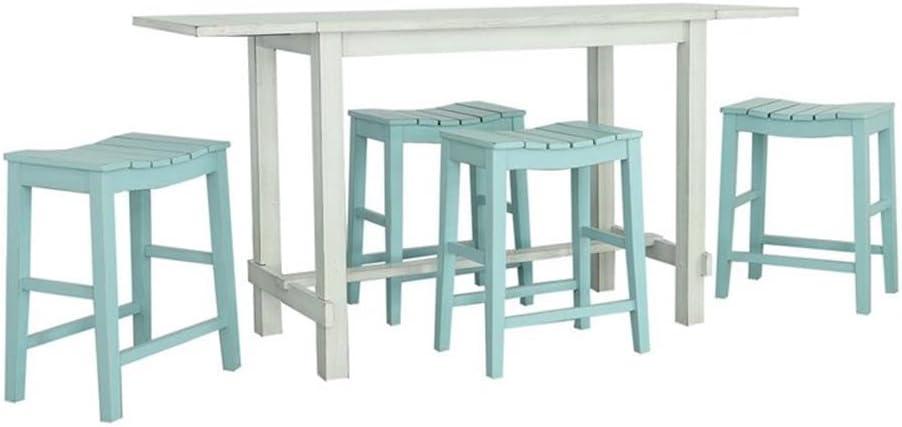 Sea Salt White Extendable Farmhouse Counter Height Table