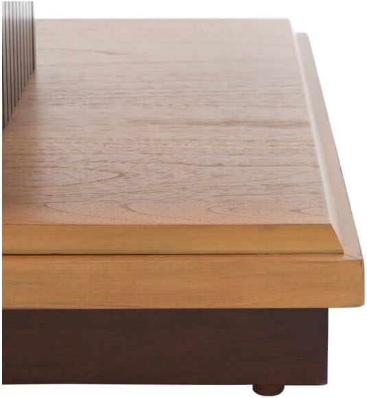 Suette 2 Shelf Accent Table - ACC5001A - Natural/Walnut - Safavieh