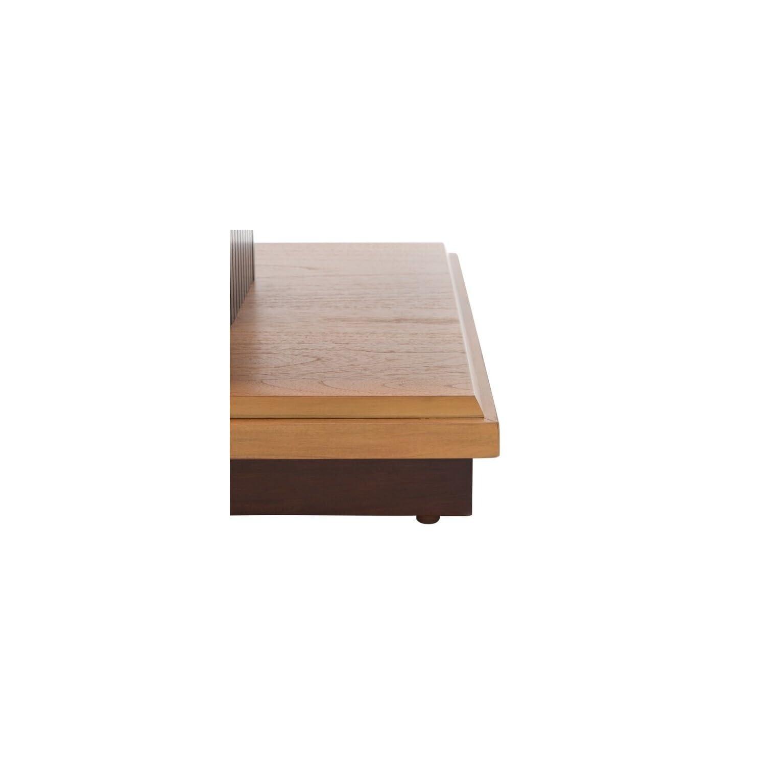 Suette 2 Shelf Accent Table - ACC5001A - Natural/Walnut - Safavieh