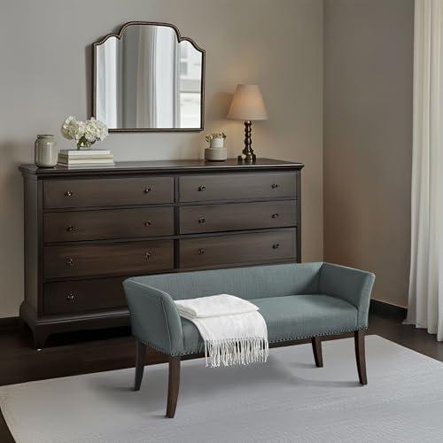 GZMWON 1 Polyester Upholstered Bench Bedroom Bench Modern Bench Accent Bench