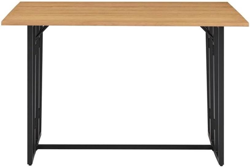 Pemberly Row 47" Modern Drop-Leaf Wood Dining Table - Light Ash / Black